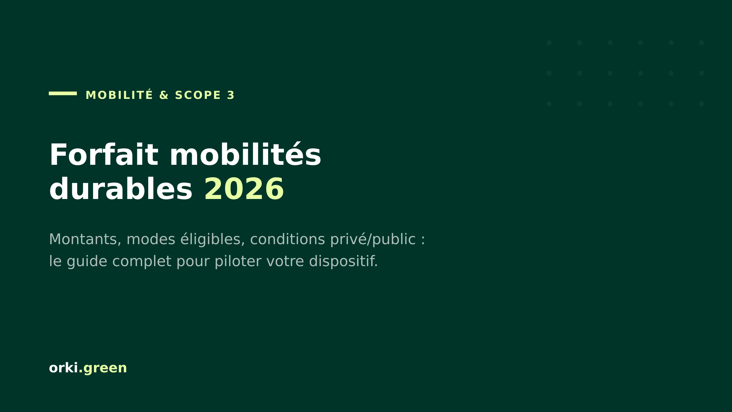 Forfait mobilités durables (FMD) 2026 : le guide complet pour les entreprises