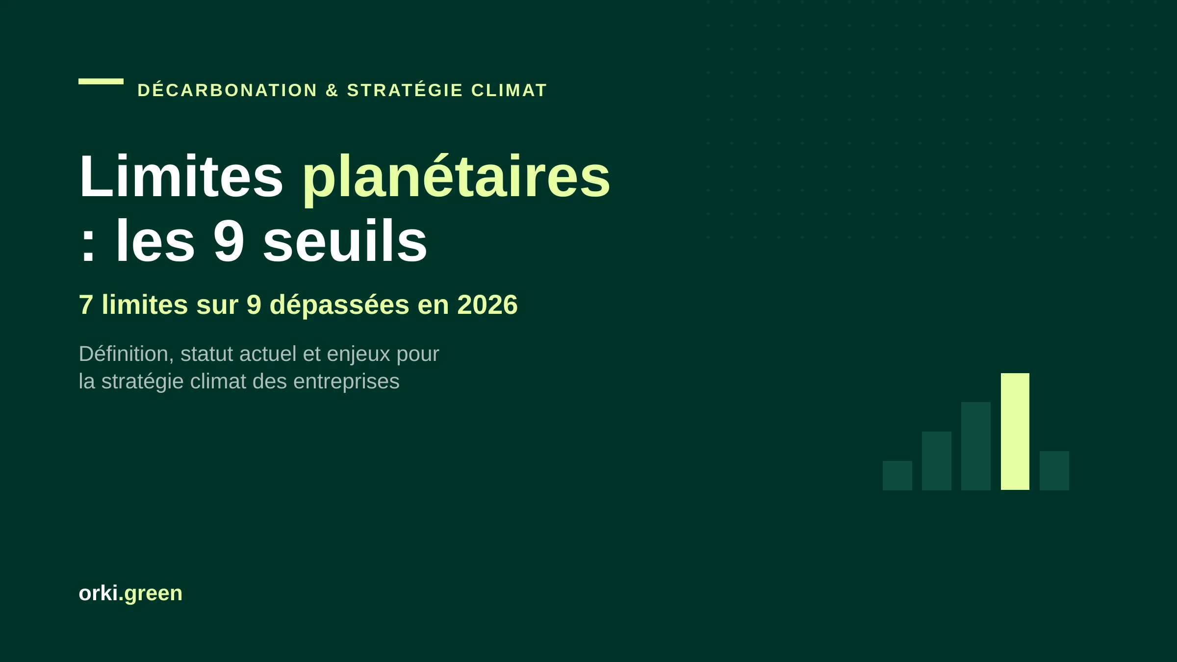 Limites planétaires : les 9 seuils de sécurité de la Terre et leurs enjeux pour les entreprises