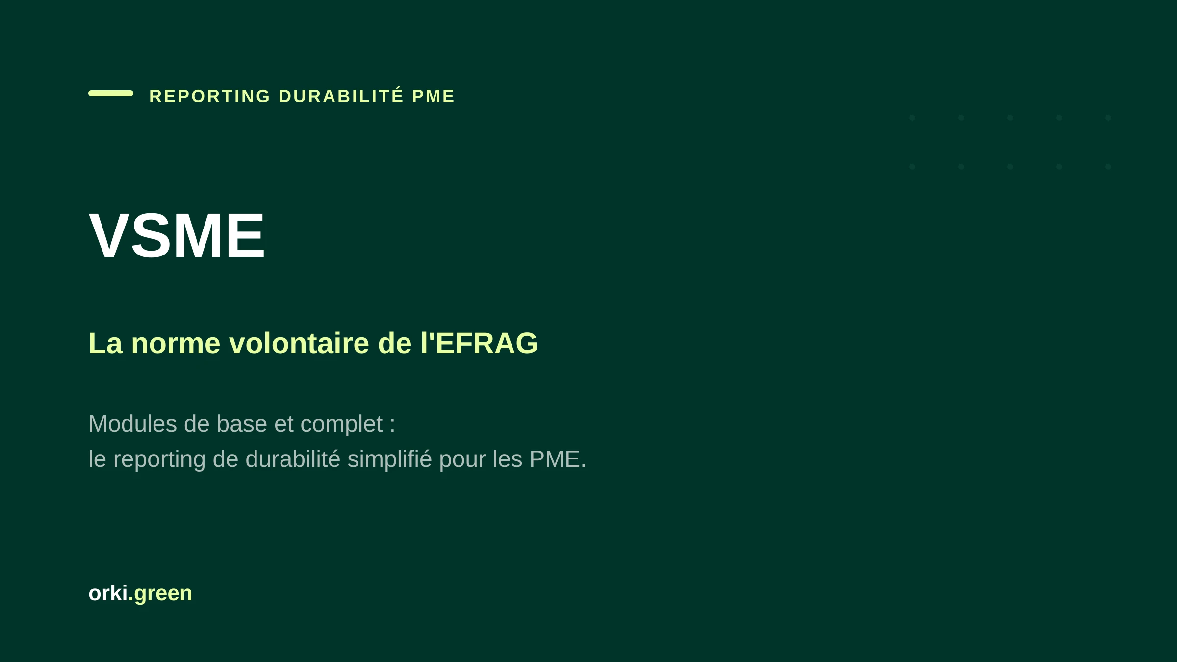 VSME : la norme volontaire de reporting durabilité pour les PME
