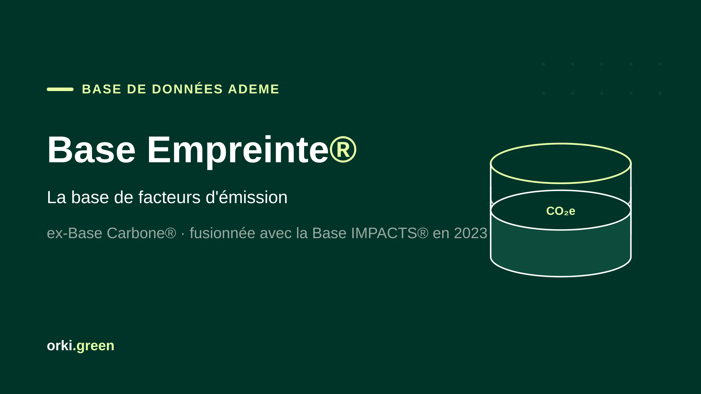 Base Empreinte® (ex-Base Carbone ADEME) : la base de facteurs d'émission