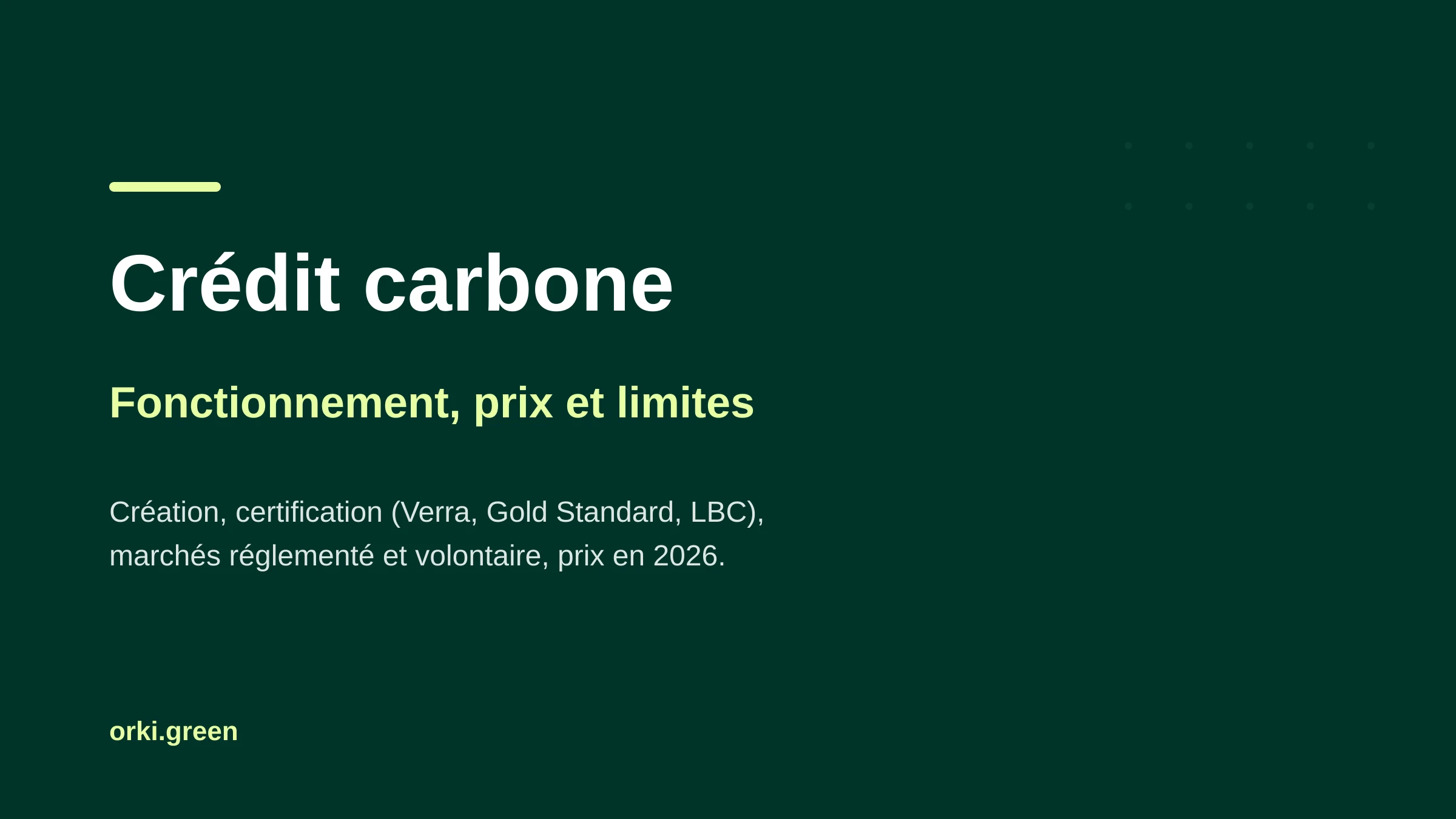 Crédit carbone : comment ça marche et faut-il y croire en 2026 ?