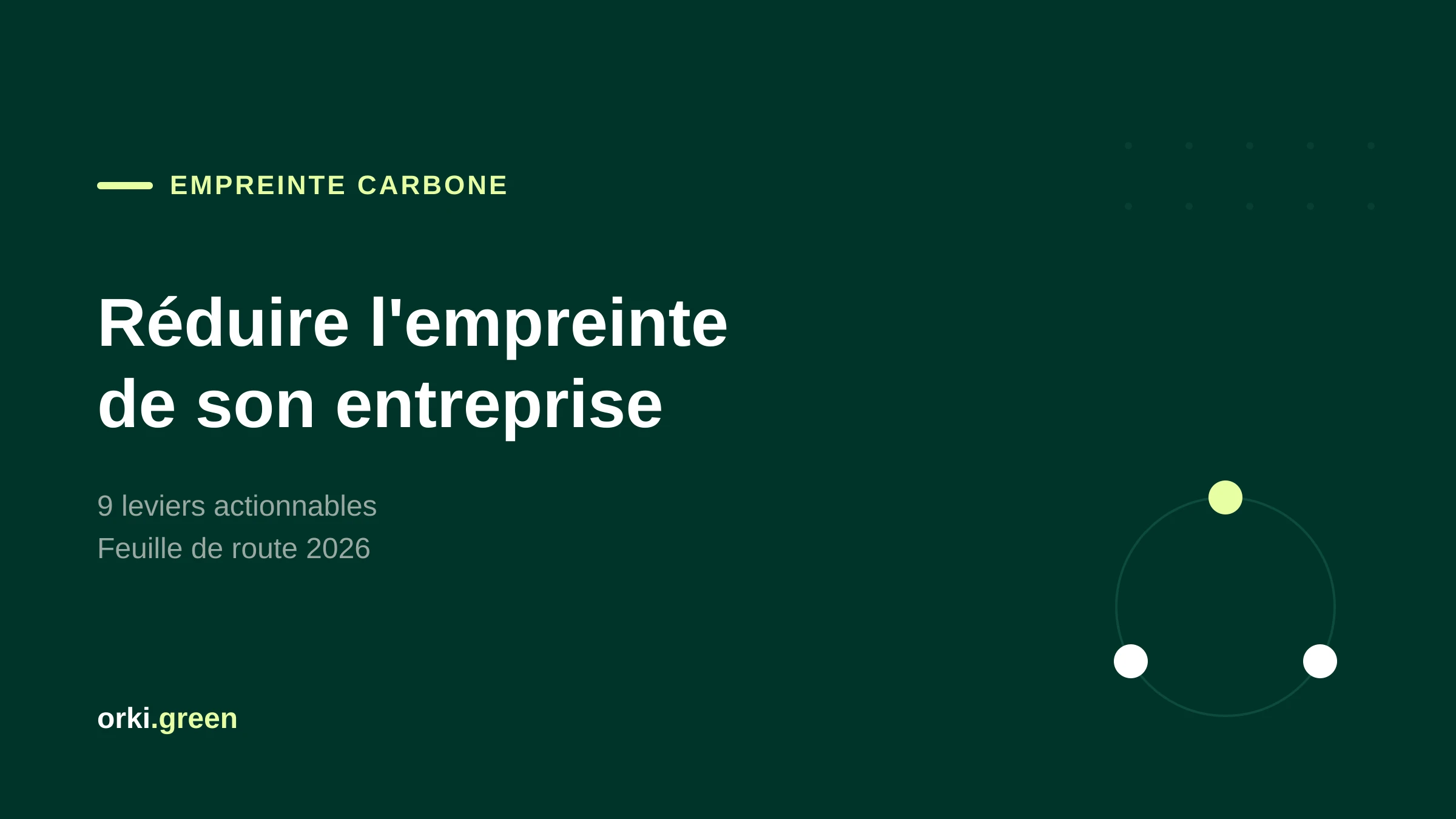 Réduire l'empreinte carbone de son entreprise : la feuille de route 2026